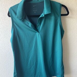 Nike Women's Turquoise Sleeveless Tank Top